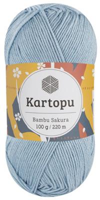 Пряжа KARTOPU BAMBU SAKURA, цвет (K540) бледный сизо-голубой