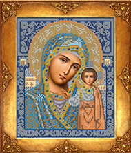 № 399 -Богородица Казанская (в синих тонах) (арт. БИ-300)
