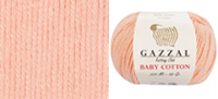 Пряжа Gazzal Baby Cotton, цвет (3412) персиковый