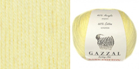 Пряжа Gazzal Baby Cotton, цвет (3413) нежно-желтый