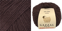 Пряжа Gazzal Baby Cotton, цвет (3436) темно-коричневый
