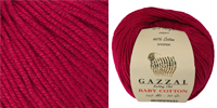 Пряжа Gazzal Baby Cotton, цвет (3442) красный