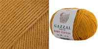 Пряжа Gazzal Baby Cotton, цвет (3447) т. желтый