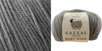 Пряжа Gazzal BABY WOOL, цвет (818) серый