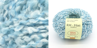 Пряжа RM-Filati SISA boucle, цвет (960) бело-голубой